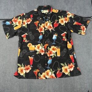 Koko Island Hawaiian Shirt Men's Size XXL Vintage Airplanes Short Sleeve USA